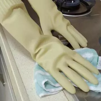 Yousheng, 1 пара перчаток для мытья посуды, водонепроницаемые, грязеотталкивающие, нескользящие, легко чистятся, теплоизоляционные перчатки, инструмент для чистки кухни S розовый