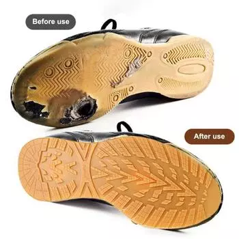 Yousheng 1 пара подошв для обуви, ремонт, замена, износостойкие, нескользящие, толстые, свободная, простая установка, резиновые подошвы для обуви S чёрный