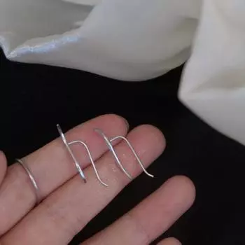 Yousheng 1 пара сережек-гвоздиков обтекаемый дизайн легкие серьги-гвоздики гладкая поверхность минималистский стиль серьги ювелирный подарок серебряный