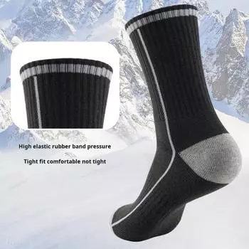 Yousheng 1 пара термальных лыжных носков для женщин и мужчин, очень теплые утепленные зимние носки для ботинок, влагоотводящие, быстросохнущие, средней длины носки