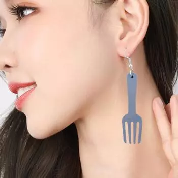 Yousheng 1 пара женских сережек-крючков с асимметричной подвеской в виде вилки и тыквы, праздничные висячие серьги, акриловые украшения для ушей