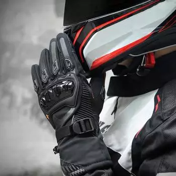 Yousheng 1 пара зимних перчаток для езды на мотоцикле, ветрозащитные, водонепроницаемые, с сенсорным экраном, противоскользящие, теплые, для холодной погоды, мужские перчатки для езды с закрытыми пальцами XL чёрный