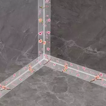 Yousheng 1 рулон 420 см прозрачная лента для герметизации цветков водонепроницаемая клейкая лента для ванной комнаты туалета ванны герметизирующая лента для кухни герметик для кромок стен наклейка герметик полоска M розовый