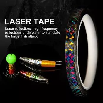 Yousheng 1 рулон 50 м рыболовная приманка светоотражающая наклейка высокая видимость водонепроницаемая искусственная приманка светоотражающая лента клейкая пленка рыболовные принадлежности зелёный