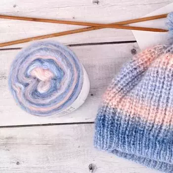 Yousheng 1 рулон градиентной пряжи 133,9 дюйма мохеровая пряжа акриловая и шерстяная пряжа для вязания крючком и шарфов проекты по рукоделию H