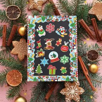 Yousheng 1 Set Christmas Wall Stickers Merry Christmas Bulletin Board Cutout DIY Snowflake Reindeer Christmas Decals for Home Party Classroom Decor Sets