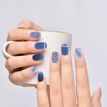 Yousheng 1 комплект полных оберток для ногтей, полоски лака для ногтей, самоклеящиеся стильные узоры, полуотвержденные гелевые полоски для педикюра, наклейки для дизайна ногтей