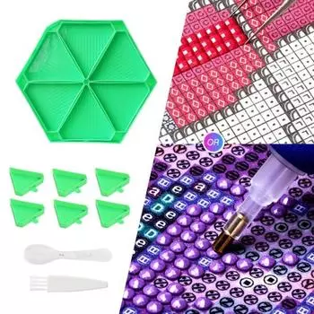 Yousheng 1 Set Rhinestone Painting Tray Set Rhinestone Bead Sorting Organization Tool Accessories for DIY Crafts