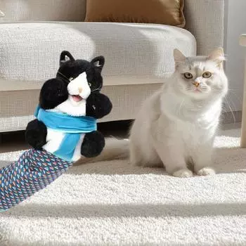 Yousheng 1 шт/2 шт кошка кукла борец игрушка интерактивные мягкие игрушки ручная кукла с жесткой подкладкой для безопасной игры кошка кукла борец игрушка 1pc