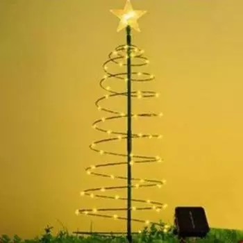 Yousheng 1 шт/2 шт солнечные рождественские огни елки всепогодные уличные солнечные рождественские огни простая сборка освещают рождественскую елку для двора газона крыльца 1pc