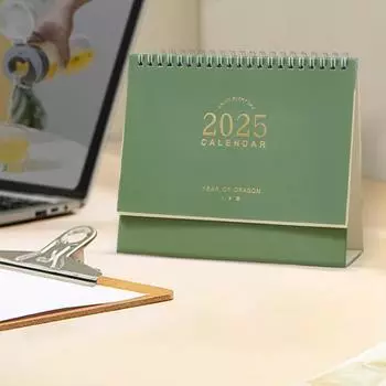 Yousheng 2025 Desk Calendar Monthly Planner Coil Binding Calendar Standing Flip Calendar Note Pads for Home Office Classroom фиолетовый