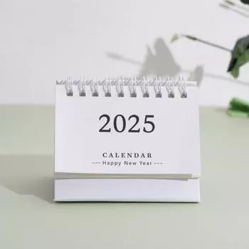 Yousheng 2025 Настольный календарь с откидной крышкой, календарь-спираль, планировщик расписания, список дел, блокнот, органайзер для управления временем, домашний офис, школьные принадлежности розовый