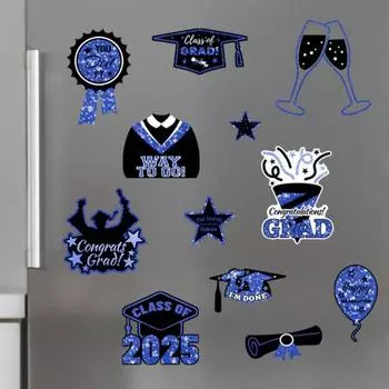 Yousheng 2025 Выпускной Магниты на автомобиль Поздравления Выпускной Магнитные наклейки Набор Выпускной Декор Магниты для автомобилей Холодильник Гараж Почтовый ящик красный