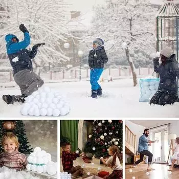 Yousheng 20/50 шт. искусственные снежки, зимнее праздничное украшение, реалистичный снежный подарок для детей, декор для дома, офиса, общежития 20PCS