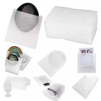 Yousheng 20 шт. пенопластовые мешочки, пенопластовые мешочки для переноски и хранения посуды, пенопластовая обертка для чашек, стаканов, тарелок, хрупких предметов 35*35cm