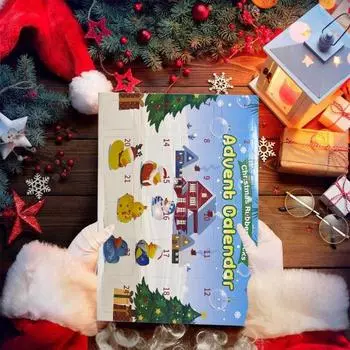 Yousheng 24Pcs Duck Advent Calendar Christmas Countdown Toys Set 24 Days Countdown Calendar for Kids Holiday Learning Fun Gift 1 Set