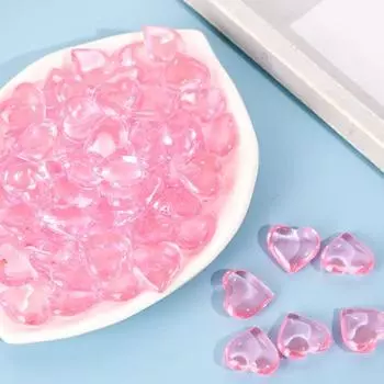 Yousheng 250 шт. акриловые искусственные хрустальные полупрозрачные сердца в форме сердца искусственные драгоценные камни ваза наполнитель для DIY стола разбросанный декор ко Дню святого Валентина свадебная вечеринка