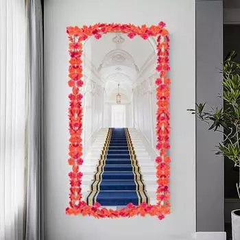 Yousheng 250 см не увядает без полива, реалистичные искусственные цветочные лозы, 45 головок, свадебное украшение для чердака, Сакура, ротанг, домашний декор светло-розовый