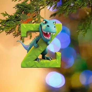 Yousheng 26 шт. рождественские украшения в виде динозавров, акриловые мультяшные буквы-подвески в виде динозавров, украшения для рождественской елки, подвесные украшения для домашнего декора 1 Set