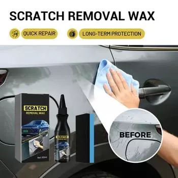 Yousheng 2/3 шт. Паста для ремонта царапин на автомобиле с губкой 100 мл Профессиональный набор для удаления царапин для транспортных средств Полировочный воск для глубоких царапин 2pcs