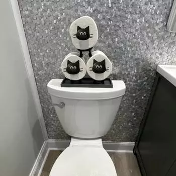 Yousheng 2/3 шт. забавный держатель для туалетной бумаги универсальное размещение креативный держатель для туалетной бумаги в форме кошки аксессуар для ванной комнаты 2pcs