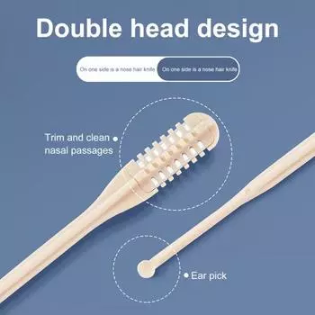 Yousheng 2/4/8 шт., триммер для волос в носу с ушным пинцетом, двухлезвийный триммер для волос в носу, вращающийся на 360 градусов, мини-бритва для волос в носу для женщин и мужчин 1 Pair