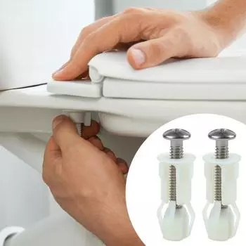 Yousheng 2/4 шт. Комплект болтов для сиденья унитаза, прочный универсальный комплект винтов для сиденья унитаза, простая установка, винты для крепления крышки унитаза 2pcs