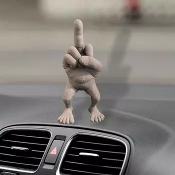Yousheng 2-ногая фигурка среднего пальца из смолы, жест, статуя, скульптура, домашний офис, гостиная, украшение для рабочего стола, орнамент, рождественский подарок оранжевый