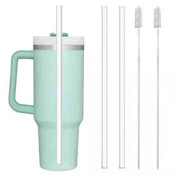 Yousheng 2 шт./3 шт. соломинки пищевого качества с чистящей щеткой 15 см дорожный стакан соломинки для ежедневного использования 15cm 3pcs