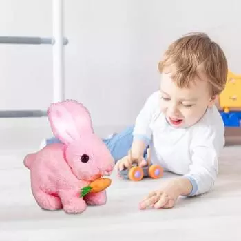 Yousheng 2 шт. электрическая плюшевая игрушка кролик интерактивная прыгающая дергающаяся игрушка кролик реагирующая на звук реалистичная мягкая игрушка для детей и семей A