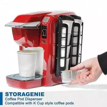 Yousheng 2 шт. держатели для кофейных капсул, большая емкость, простая установка, боковой держатель для кофейных капсул, держатели для кофейных капсул K-Cup 2pcs чёрный