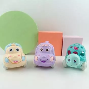 Yousheng 2 шт., детская игрушечная машинка с инерционным приводом, мультяшная черепаха, игрушечный грузовик, обучающая детская модель транспортного средства для малышей, мальчиков и девочек, подарок на вечеринку розовый/зелёный