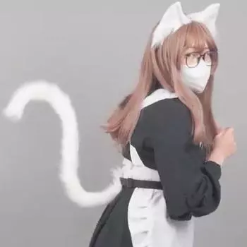Yousheng 2 шт./компл. кошачьи уши и хвост комплект для взрослых и детей кошачьи уши повязка на голову регулируемый пояс кошачий хвост аксессуары комплект костюм аксессуары чёрный