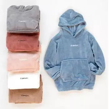 Yousheng 2 шт./комплект с капюшоном, длинными рукавами, карманами, эластичным поясом, свободная фланелевая пижама для женщин, зимняя плюшевая толстовка с буквенным принтом, штаны, комплект домашней одежды чёрный