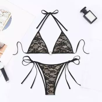 Yousheng 2 шт./комплект женский бикини комплект халтер купальник с бантом шнуровка низкая талия плавки комплект змеиный принт раздельный дизайн пляжная одежда S белый