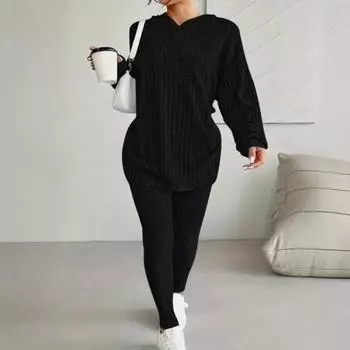 Yousheng 2 шт./комплект женский костюм с капюшоном брюки средней длины с капюшоном длинные рукава топ облегающий крой регулируемые брюки спортивный костюм осень зима спортивный костюм XL хаки