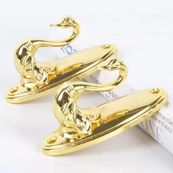 Yousheng 2 шт. крючок для подхвата для штор настенный изящный литой детальный лебедь форма цинковый сплав вешалка для штор крючок аксессуары для штор