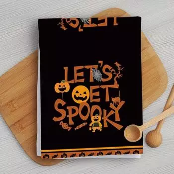 Yousheng 2 шт. кухонные полотенца для Хэллоуина, кухонные полотенца с изображением летучей мыши и тыквы, кухонное полотенце из микрофибры, эффективное впитывание воды B