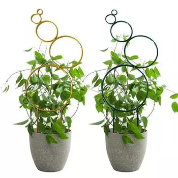 Yousheng 2 шт., металлическая рама для лазания в виде черепахи, кронштейн для горшка, простая установка, садовая рама для лазанья для красивых, здоровых растений чёрный