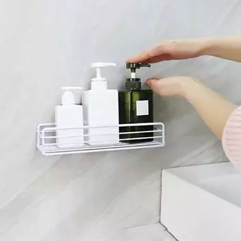 Yousheng 2 шт. плавающие полки для настенного хранения, нержавеющие и легко чистящиеся, с черным металлическим каркасом для ванной комнаты, спальни, кухни чёрный