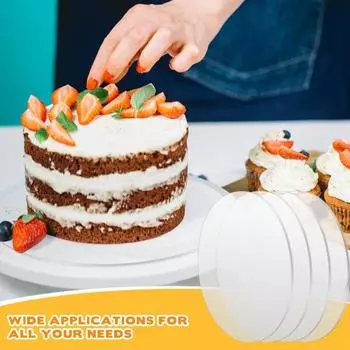 Yousheng 2 шт. прозрачные подставки для торта круглые акриловые диски для торта 20 см маслостойкие водонепроницаемые десертные витрины для выпечки ремесла 2pcs