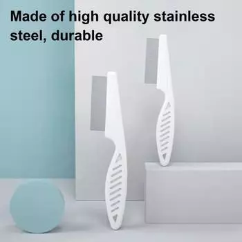 Yousheng 2 шт. расческа для ухода за домашними животными многофункциональная расческа из нержавеющей стали от блох для кошек и собак щетка для удаления пятен от слез домашних животных для вычесывания белый