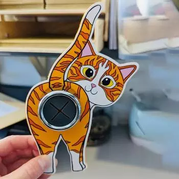 Yousheng 2 шт. симпатичный держатель для ключей, клейкие крючки, прочные, несущие простую установку, забавные декоративные крючки в виде кошачьего хвоста E