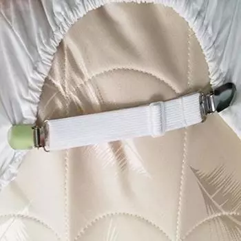 Yousheng 2 шт. скрытый ремень зажимы для скатерти крепеж зажимы для держателя скатерти регулируемая эластичность зажим для скатерти для пикника белый