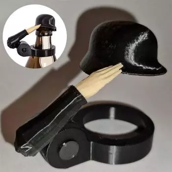 Yousheng 2 шт., солдатский салют, пивная бутылка, шлем для сока, держатель для банки с напитками, шляпа для газировки, забавные военные принадлежности для вечеринок для мужчин, женщин и взрослых чёрный/зелёный