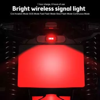 Yousheng 2 шт. светодиодные стробоскопические огни 7 цветов USB перезаряжаемые предупреждающие огни для езды летающие антистолкновительные задние фонари для мотоциклов грузовиков велосипедов A