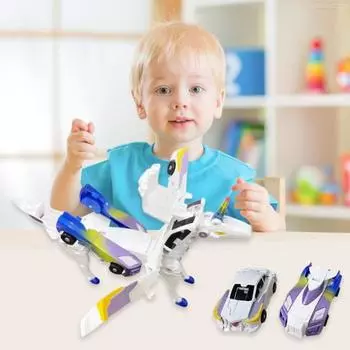 Yousheng 2 шт. трансформирующаяся летающая лошадь-машина игрушка для детей прочная трансформирующаяся машина-робот подарок для мальчиков и девочек на день рождения розовый