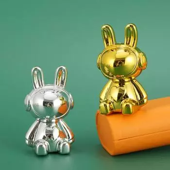 Yousheng 2 шт. Украшения в виде кролика, сидящие статуи кролика с клеем, настольный декор, фигурки кролика для домашнего стола, шкафа, автомобиля золотистый