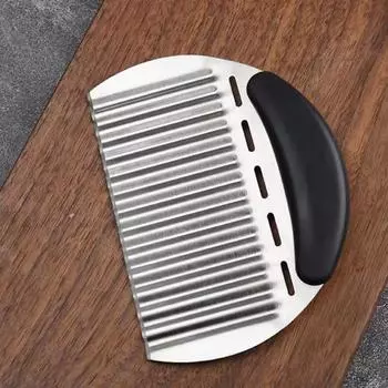 Yousheng 2 шт., волнистый слайсер из нержавеющей стали, волнистый резак для картофеля с ручкой, можно мыть в посудомоечной машине, волнистый резак для моркови и овощей 2pcs