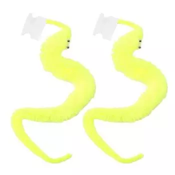 Yousheng 2 шт. забавный извилистый червь, подвижный морской конек, детский трюк, игрушка, волшебный реквизит жёлтый